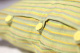 Lněný povlak na dekorační polštář - zeleno/žlutá