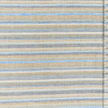 Lněný povlak na dekorační polštář - Modro/režný